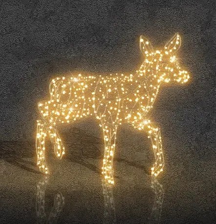 Eco Fix 3D LED-Lichtrad, 200 × 185 × 40 cm, warmweiß, Aluminium