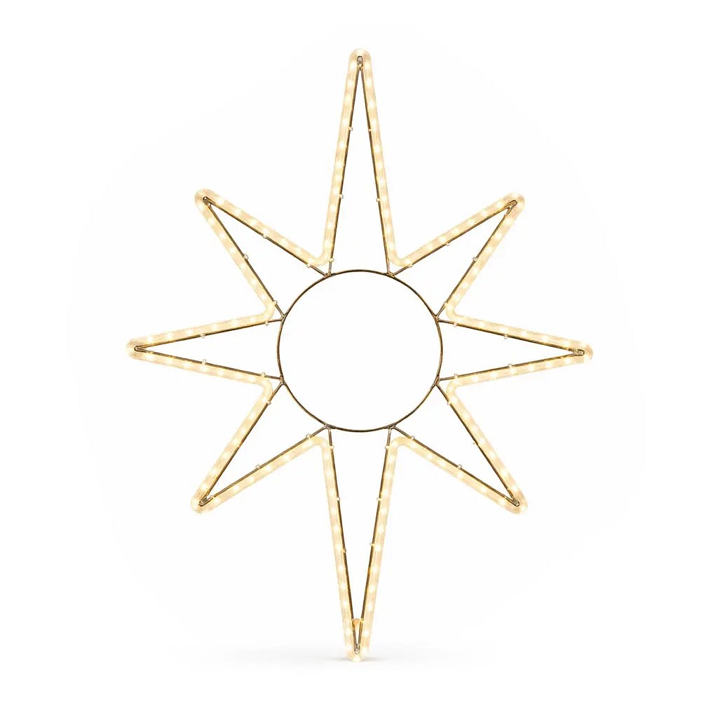 Easy Fix 2D LED Star Light X., 70 × 100 cm, warmweiß, hängend, Aluminium