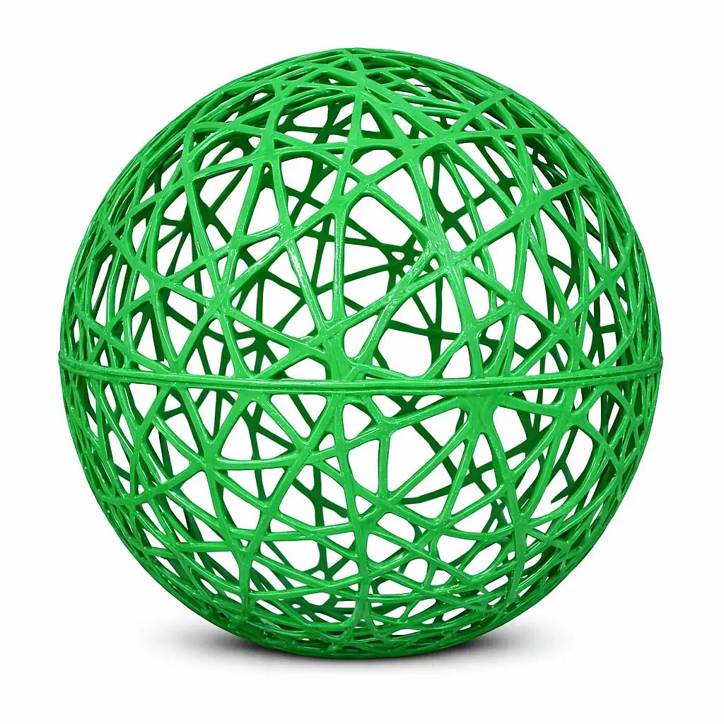 3D-Kugel Fiberglas, Durchmesser 130 cm, grün, nicht beleuchtet