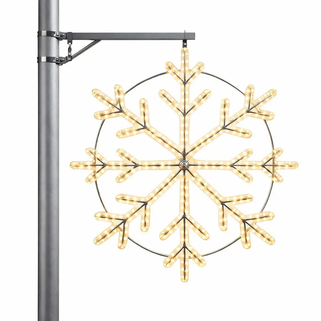 Easy Fix 2D LED-Flutlicht-Set für die öffentliche Beleuchtung Ø 80 cm, warmweiß, Aluminium