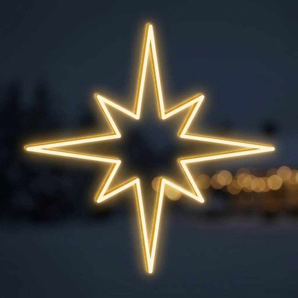 Easy Fix 2D LED-Sternleuchte, Ø 90 cm, warmweiß, hängend, Aluminium