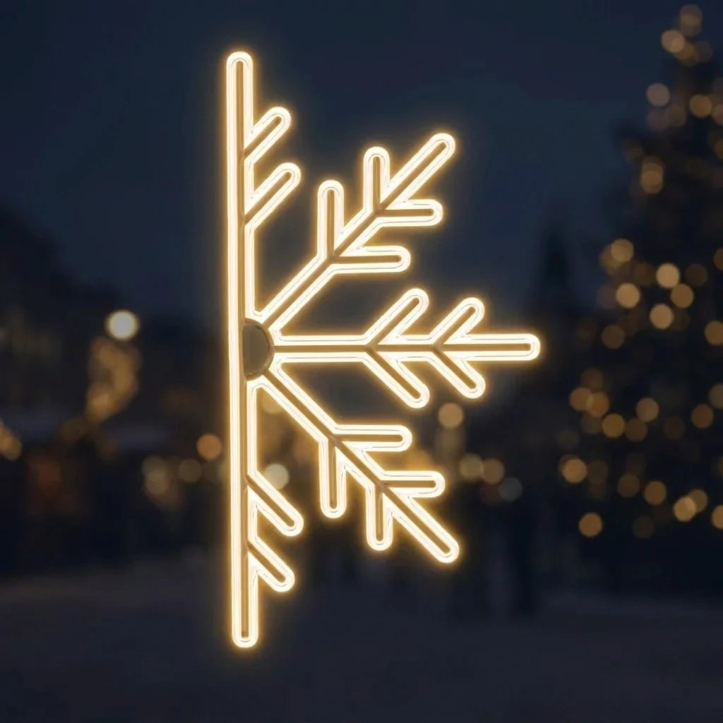 2D LED-Halbflockenleuchte IV, hängend, 100 × 50 cm, warmweiß, Aluminium