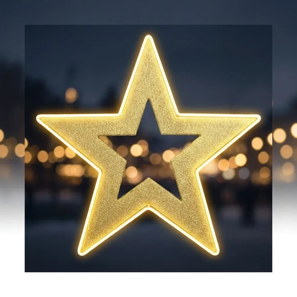 Easy Fix 3D LED Vollwand-Sternleuchte 150 cm, gold, warmweiß mit Flash, Aluminium