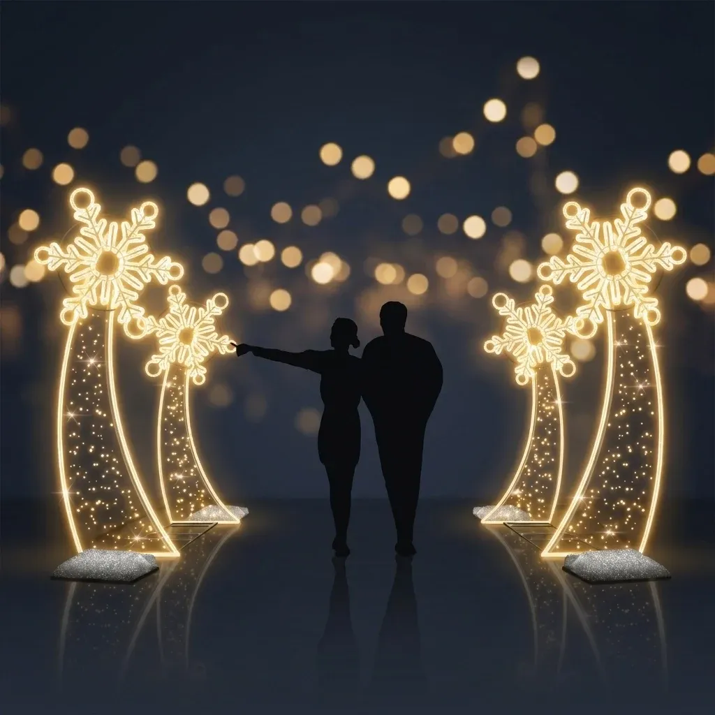 LED-Lichtsäule, einteilig 90 x 340 x 60 cm, warmweiß, 230V, 70,1W, 50 kg, 12 Teile