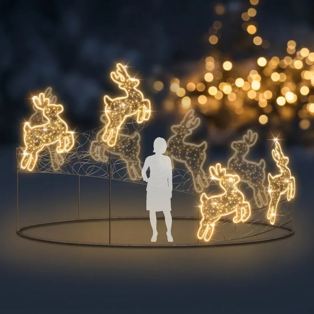 Eco Fix 3D-LED-Rentiereinfassung, warmweiß, Aluminium