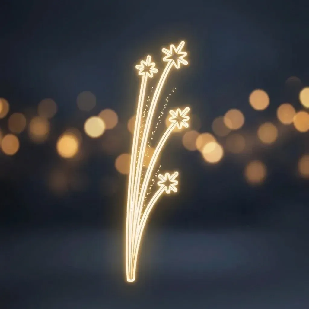 Easy Fix 2D LED-Sternenlichtdekor, 65 × 200 cm, warmweiß mit eisweißer Kette, Dekor für öffentliche Beleuchtung, Aluminium