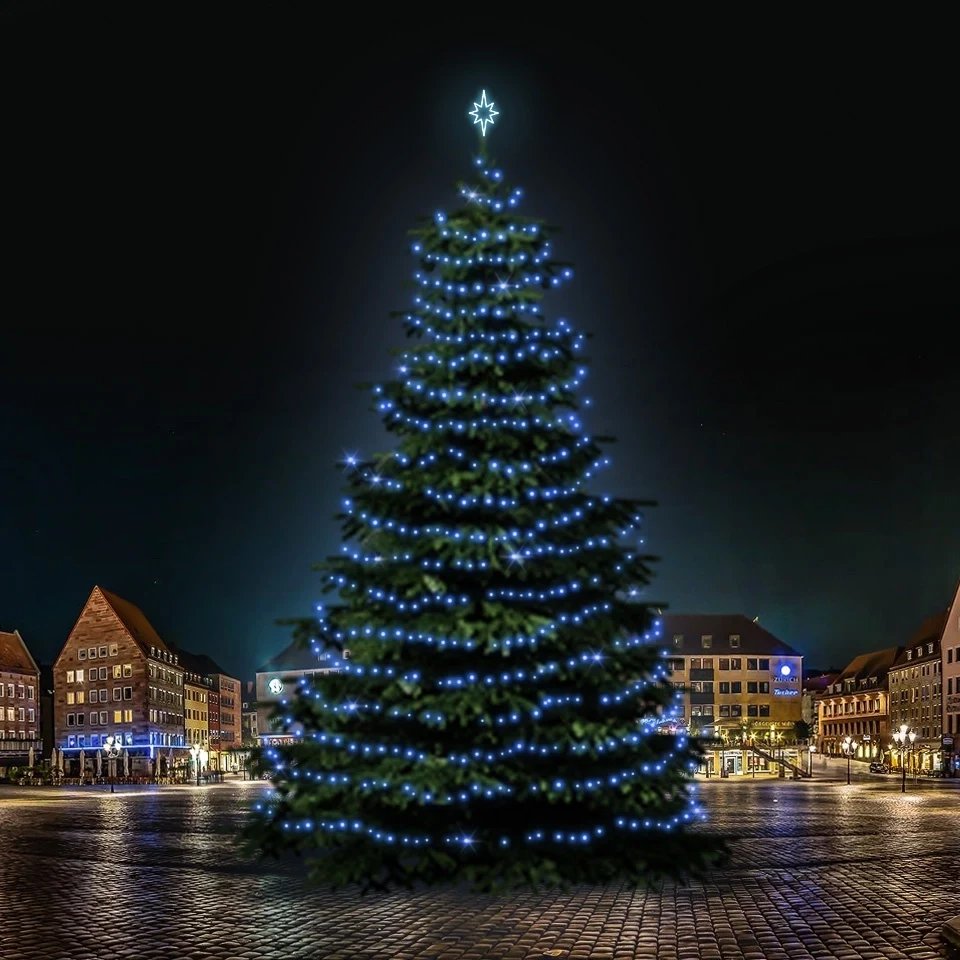LED-Lichtset für Weihnachtsbäume 21-23 m hoch, blau