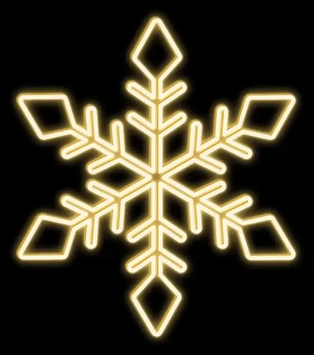 7. Schneeflocke XI golden, 93 × 93 cm