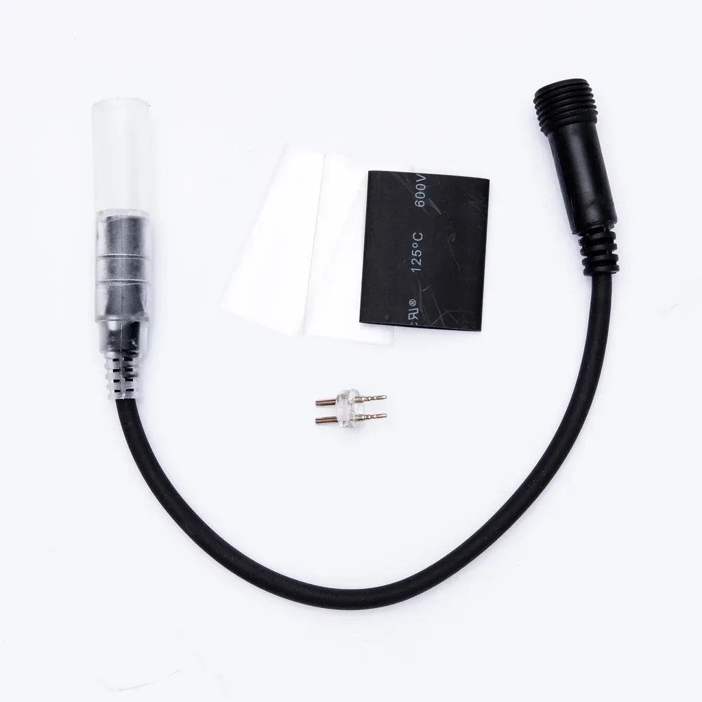 Verbindung zwischen LED-Schlauch und Easy Fix 0,25 m, schwarz, männlich, IP44