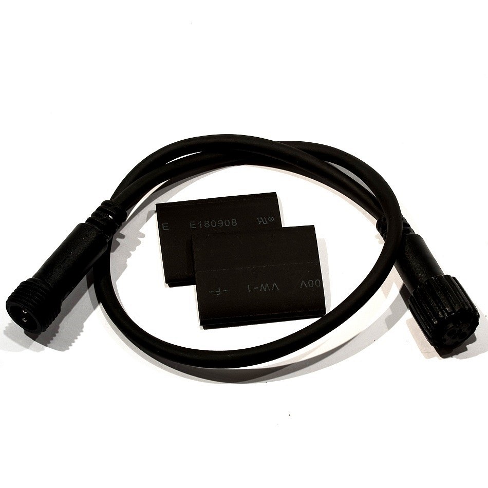 Easy Fix Verlängerungskabel 0,5 m schwarz IP44