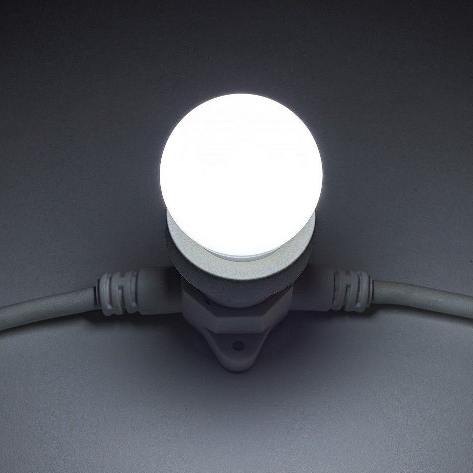 LED Lichtbirne - kaltweiß, E27, 12 dioden