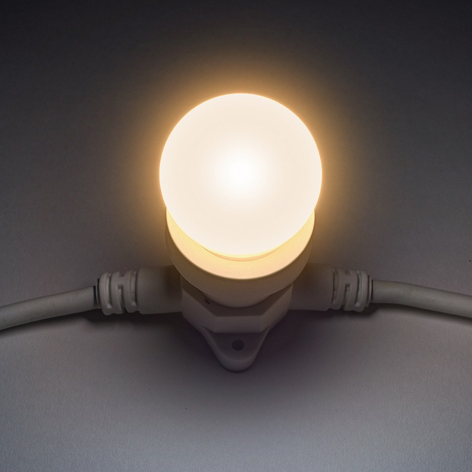 LED-Glühbirne warmweiß, Sockel E27, 12 Dioden
