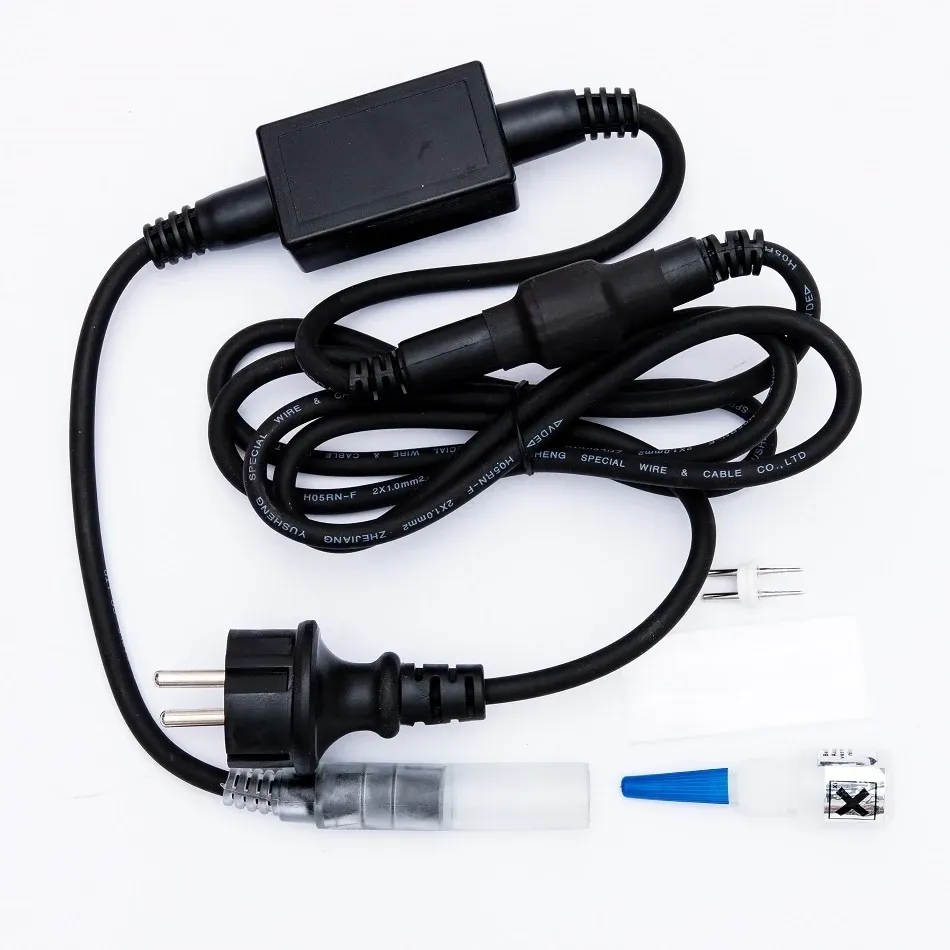 Easy Fix AC/DC-Starterkit für Lichtschläuche, schwarz, IP44, 480 W