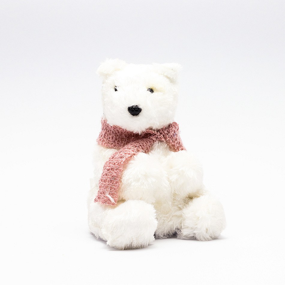 Plüsch Teddybär 14x12x16 cm - weiß