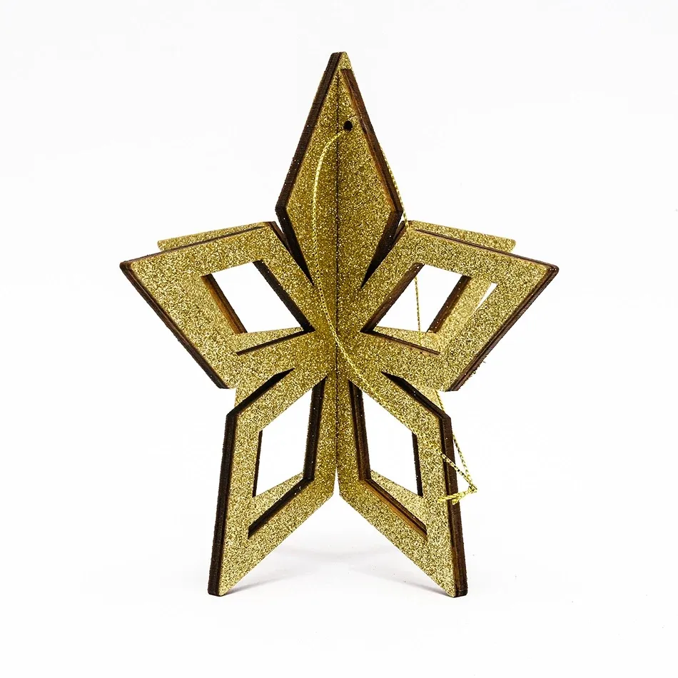 Weihnachtsschmuck Goldstern, 3D, 15 cm