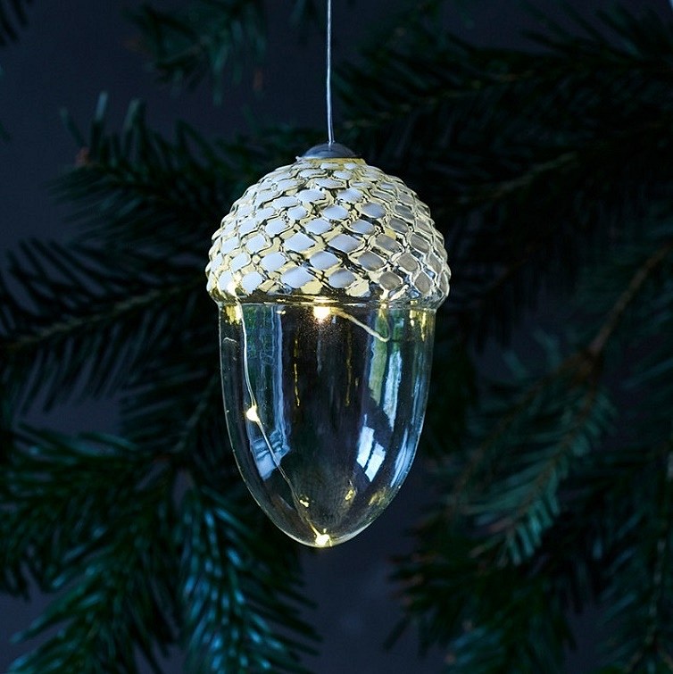 LED hängende leuchtende Dekoration, Eichel ,13 cm