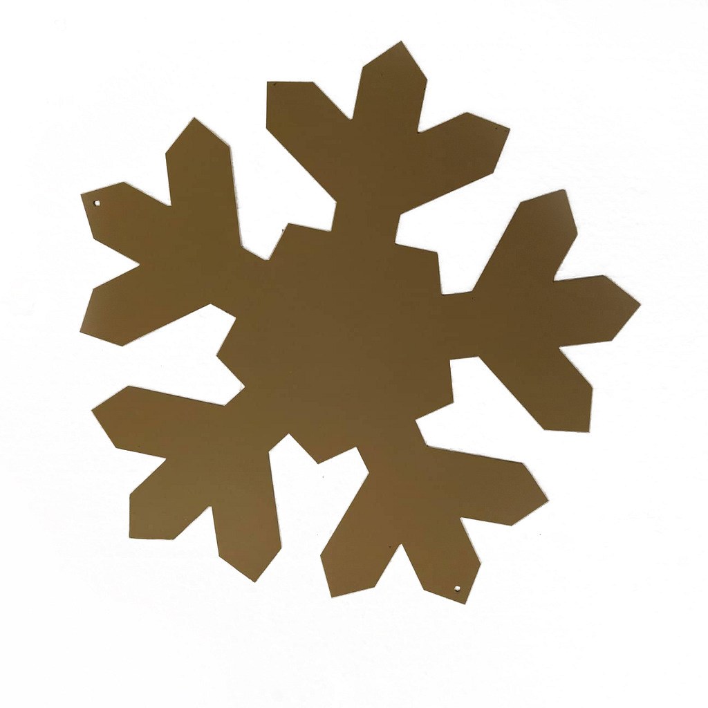 Weihnachtsschmuck Schneeflocke Gold Metall 30 cm, Outdoor