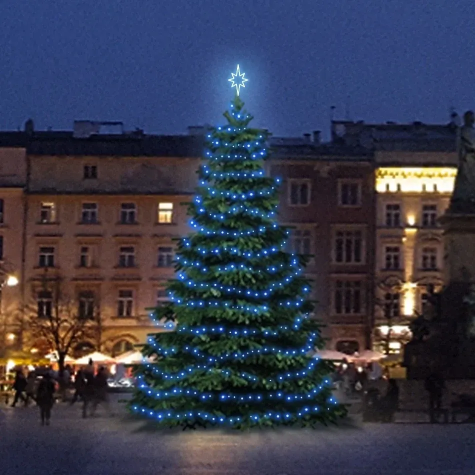 LED-Lichtset für Weihnachtsbäume 6-8 m hoch, blau